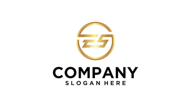 ES or E5 monogram logo design