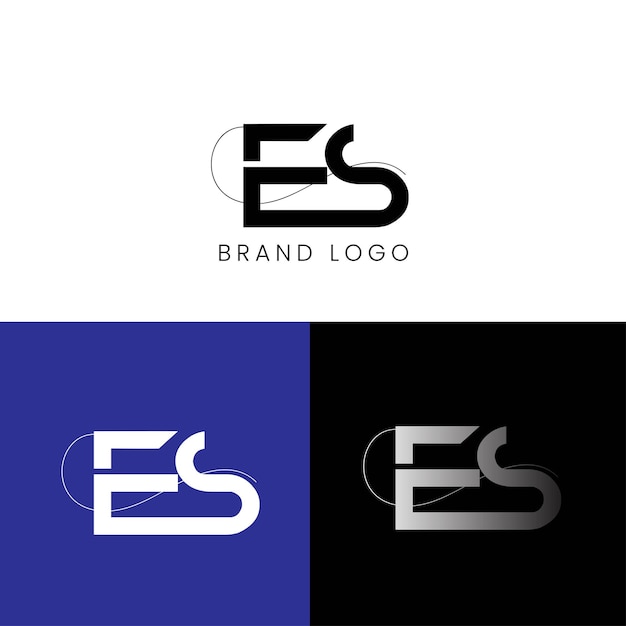 Es initial letter logo design