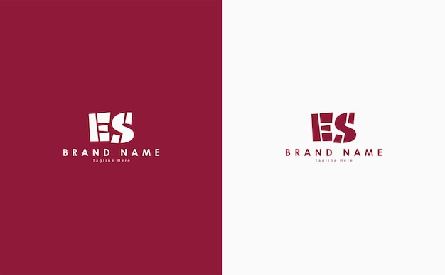 ES Letters vector logo design