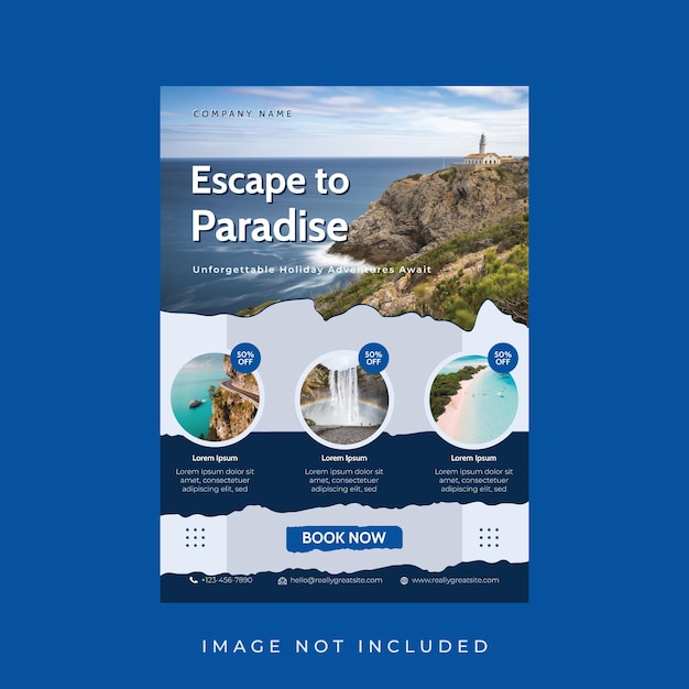 Escape To Paradise Travel Flyer Template