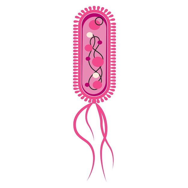 Escherichia coli bacteria scientific vector illustration isolated graphic