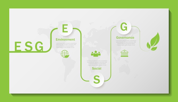 Esg environmental social and corporate governance concept vector illustration