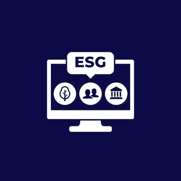 ESG Environmental social governance vector icon for web