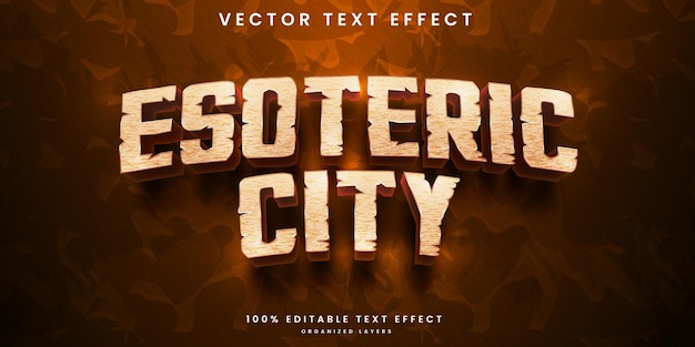 Esoteric city editable text effect