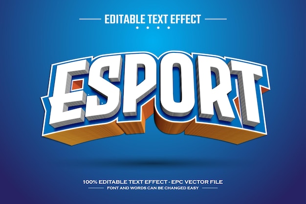 Esport 3D editable text effect template