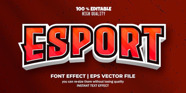 esport editable text effect