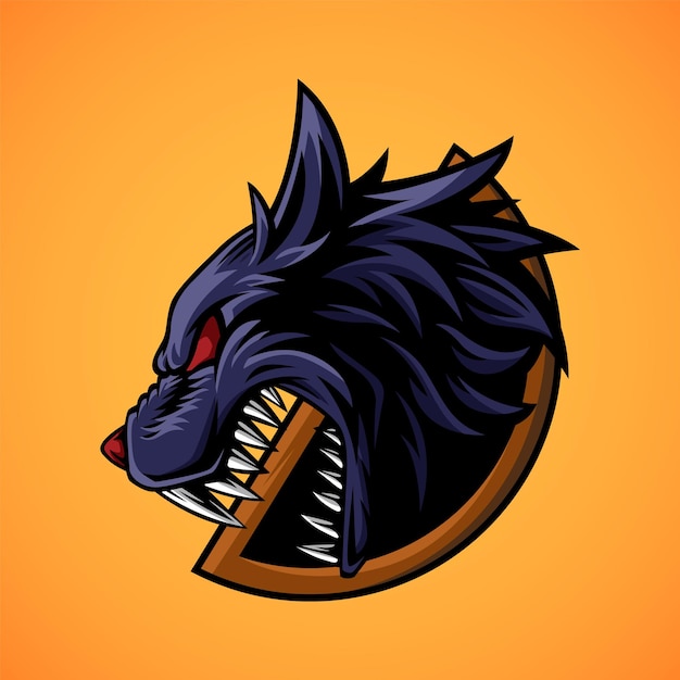 Esport emblem of wolf head