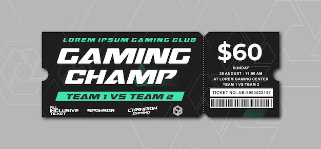 Esport Gaming Tickets