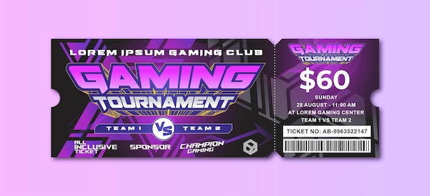 Esport Gaming Tickets