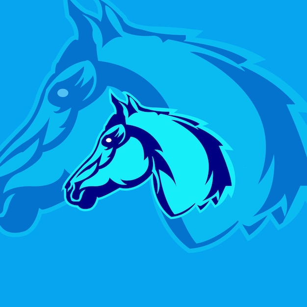 esport horse logo illustration design