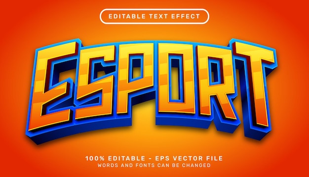 esport light color 3d text effect and editable text effect