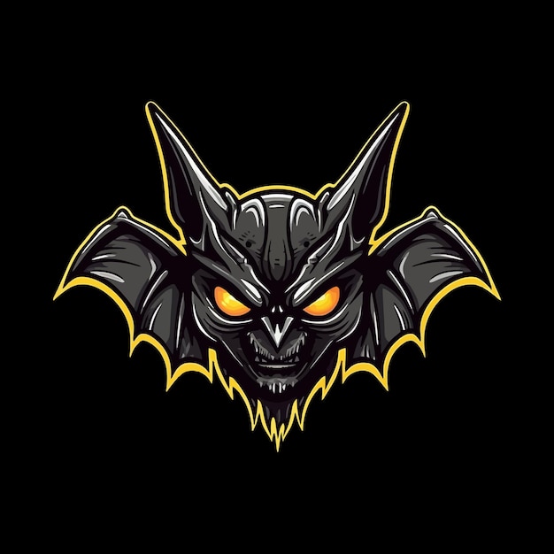 Esport style logo design bat vector illustration