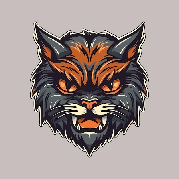 Esport style logo design cats vector illustration