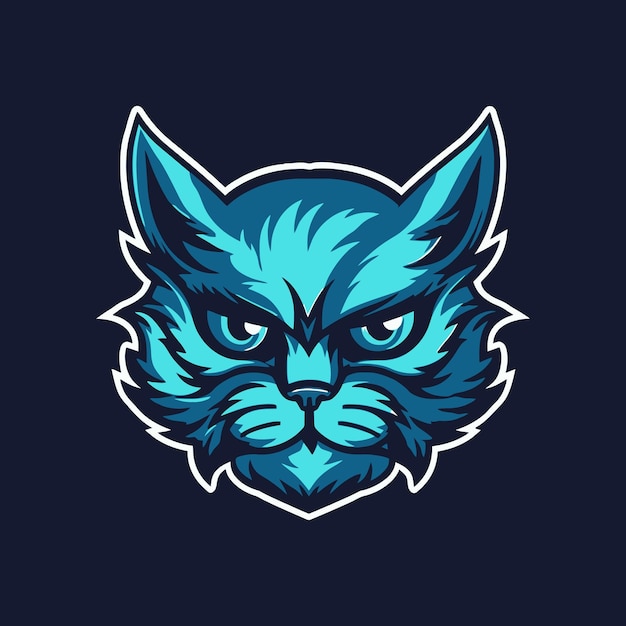 Esport style logo design cats vector illustration