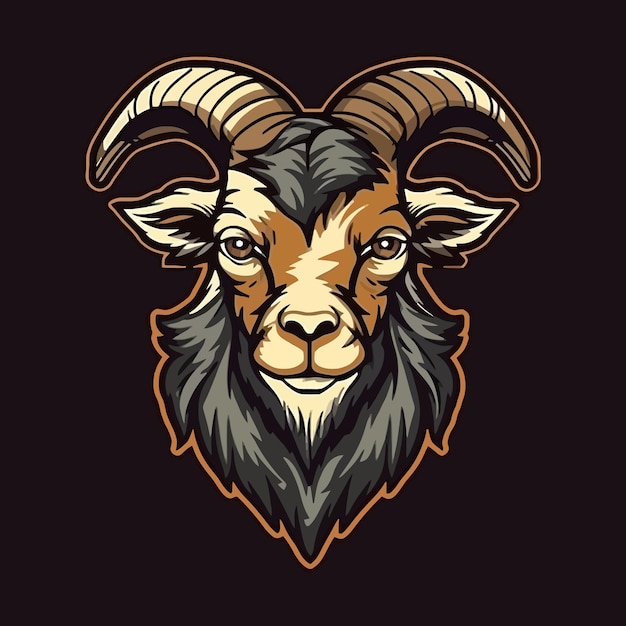 Esport style logo design goat vector illustration