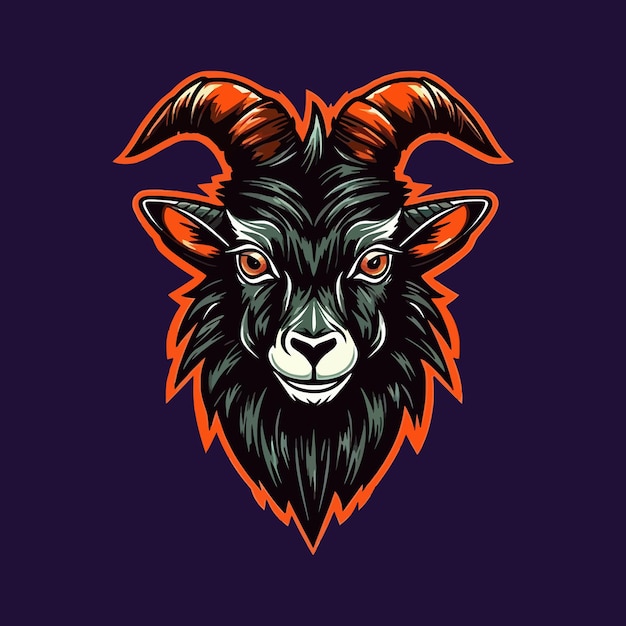 Esport style logo design goat vector illustration