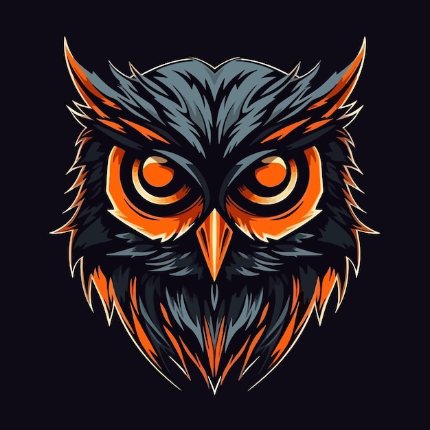 Esport style logo design owls vector illustration