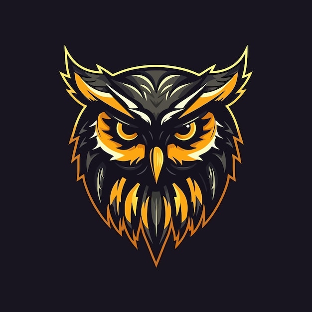 Esport style logo design owls vector illustration