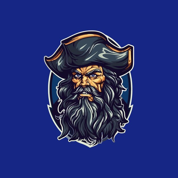 Esport style logo design pirates vector illustration