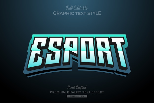 Esport Team Gradient Editable Premium Text Effect