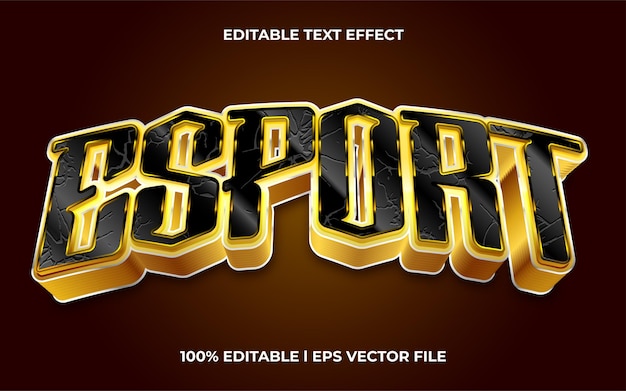 esport text effect editable modern lettering typography font style, games 3d text for tittle