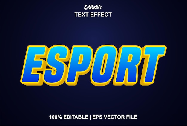 Esport text effect with 3d style and can be edited