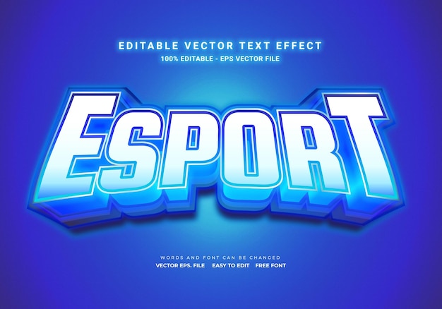 Esport tournament 3d editable text effect