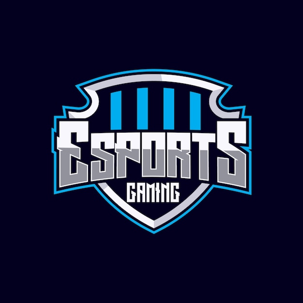 esports  gaming logo with a shield vector template