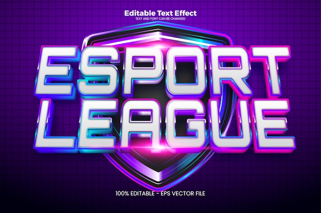 Esports League editable text effect in modern trend style