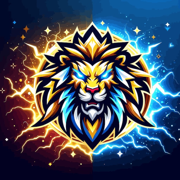 an esports logo of thunder lion