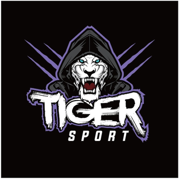 Esports tiger face mascot logo