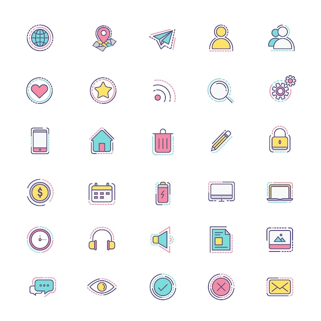 Essential icon set.