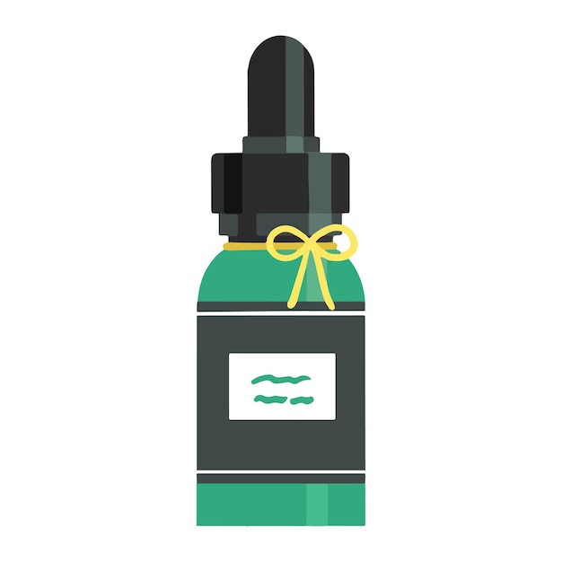 Essential oil vector. Liquid bottle vector icon. Medical drops vector bottle. Aroma vector icon.