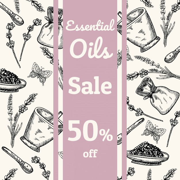 Essential Oils Hand Drawn sale