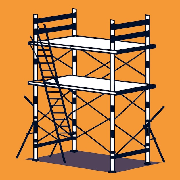 Vector essential scaffolding solutions for construction worksites