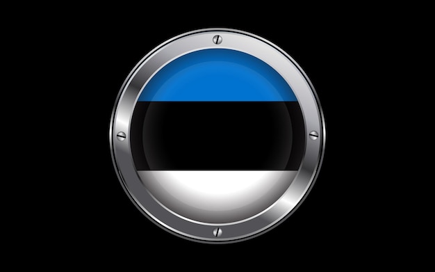 Estonia Flag in 3D Vector