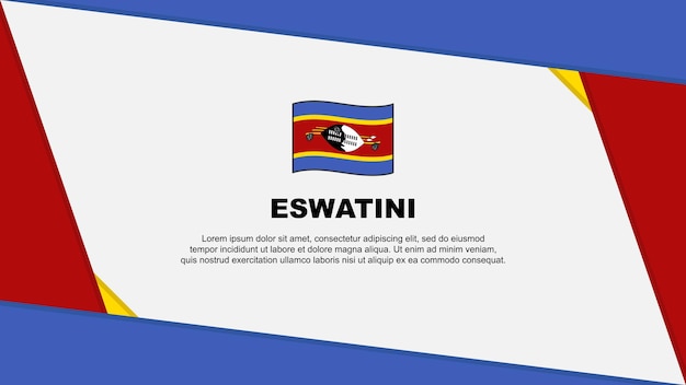 Eswatini Flag Abstract Background Design Template Eswatini Independence Day Banner Cartoon Vector Illustration Eswatini Independence Day