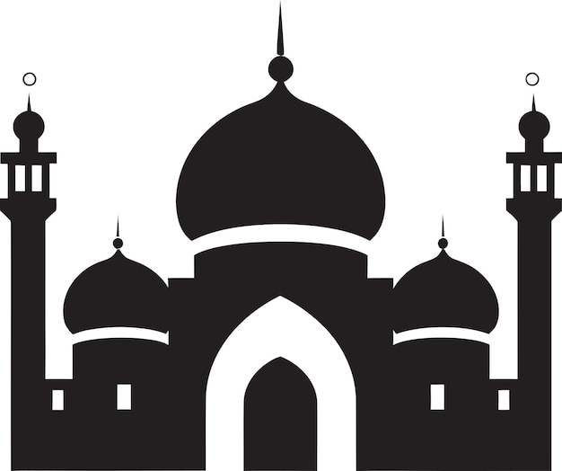 Eternal Edifice Iconic Mosque Emblem Celestial Citadel Emblematic Mosque Design