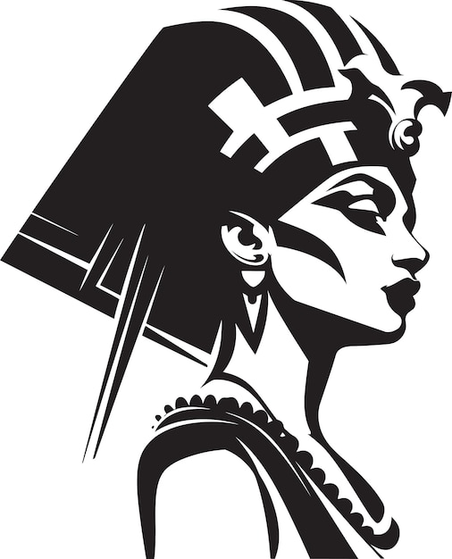 Vector eternal elegance cleopatra full body vector logo design for timeless grace iconic empowerment cleop