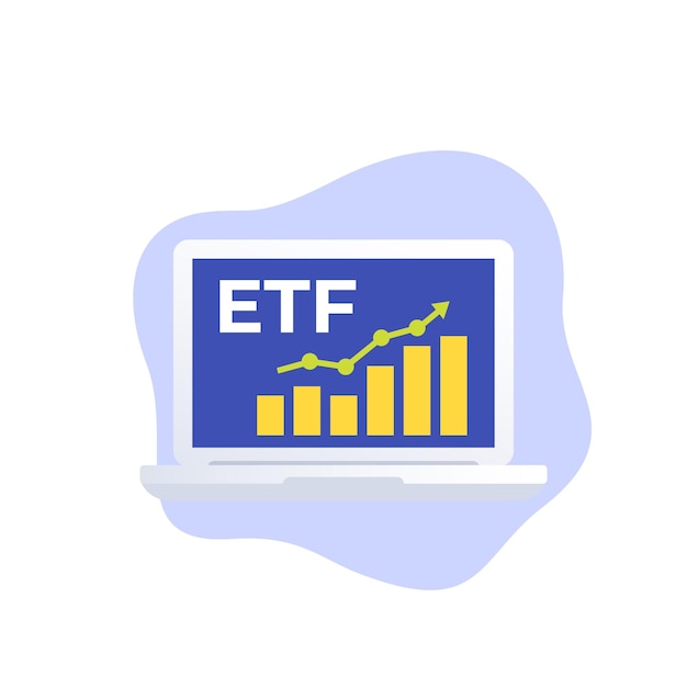 ETF icon exchange traded fund vector