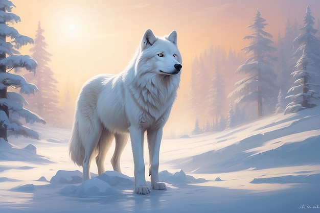 Ethereal Arctic Wolf