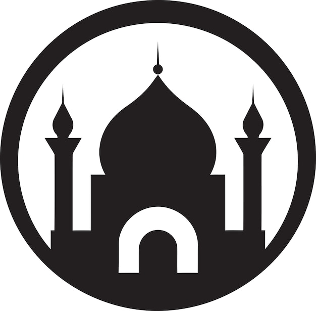 Ethereal Echo Mosque Icon Emblem Sacred Spires Emblematic Mosque Logo