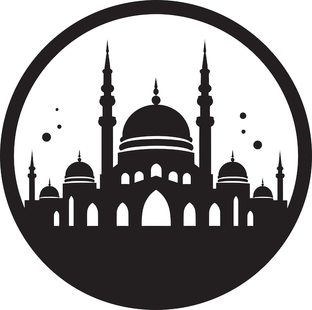 Ethereal Echo Mosque Icon Emblem Sacred Spires Emblematic Mosque Logo