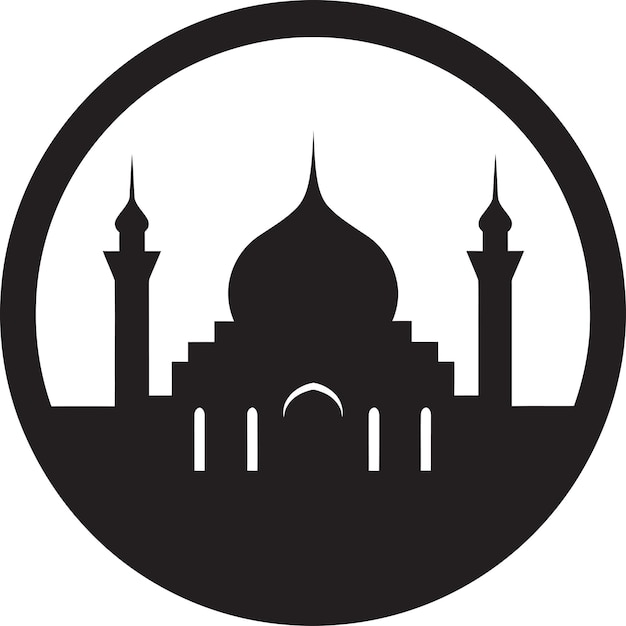 Ethereal Enclave Mosque Icon Emblem Sacred Skylines Emblematic Mosque Logo