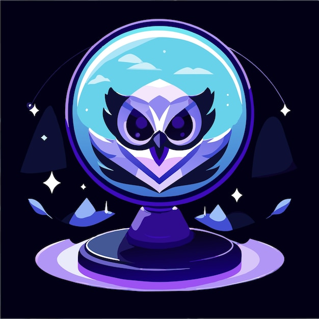 Ethereal Owl Graphic Moody Design in Isolation