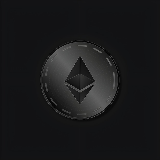 Ethereum Cryptocurrency Coin Illustration in Dark Theme