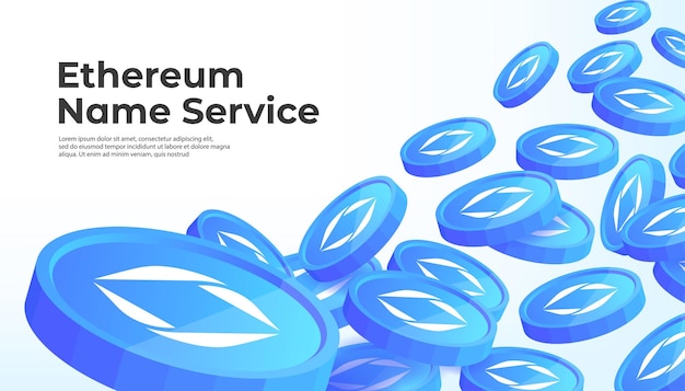 Ethereum Name Service ENS cryptocurrency concept banner background