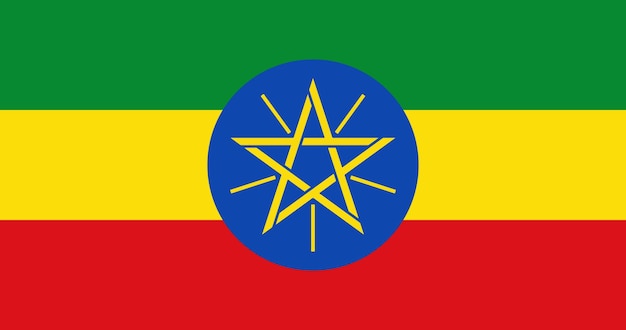 Ethiopia flag in vector