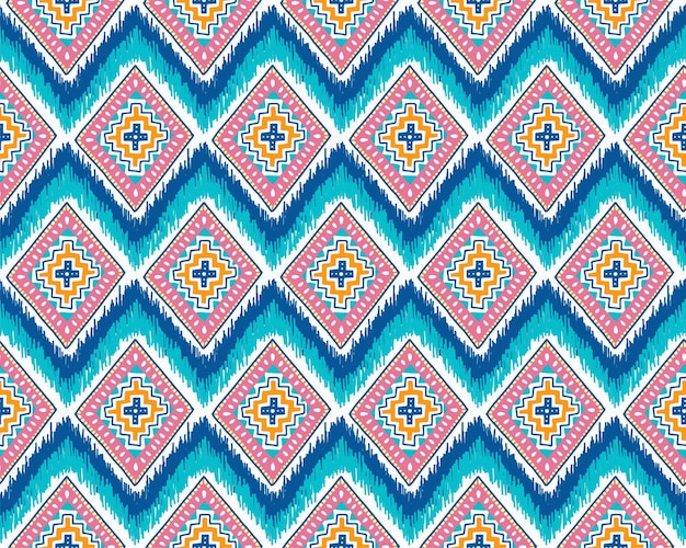 Ethnic Abstract cute color geometric tribal ikat folk Motif argyle oriental native pattern