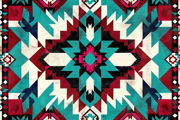 Vector ethnic abstract ikat art aztec ornament print geometric ethnic pattern seamless color oriental de